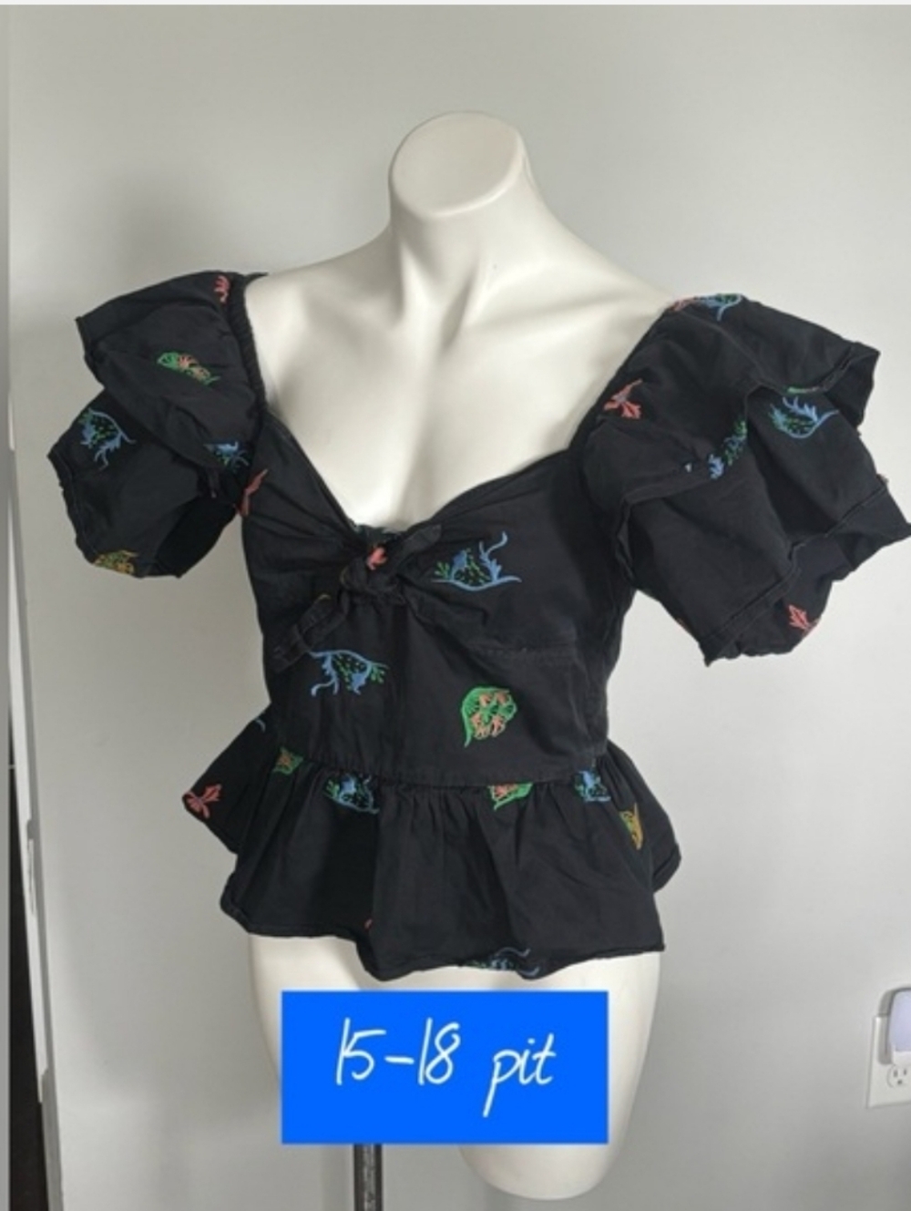Hoffman Copenhagen Mikela Peplum Top Sz 38/6 - Picture 4 of 11